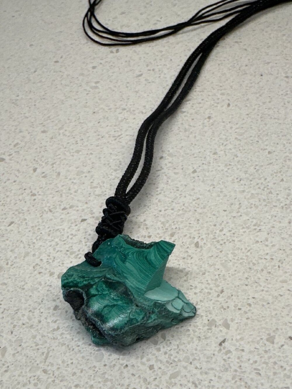 Malachite Green Pendant Necklace | Aura Bloom | Natural Crystal Stone Jewelry